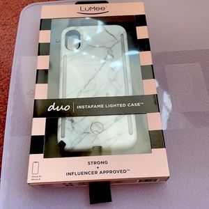LUMEE White Marble iPhone X/XR case